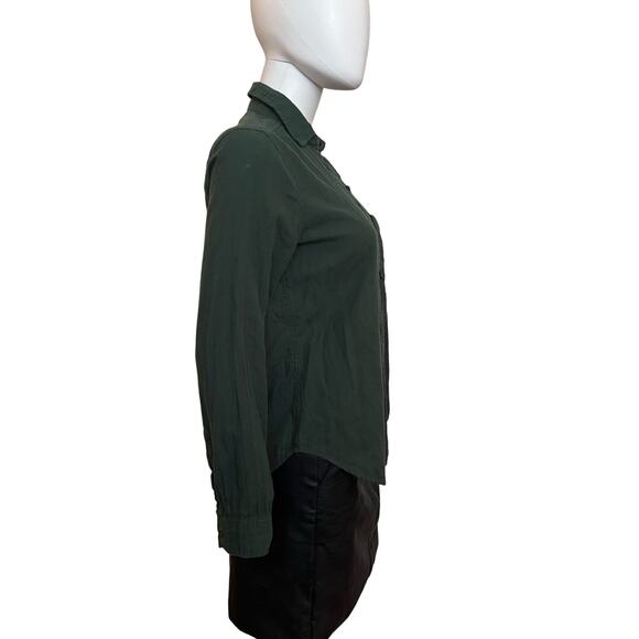 Abercrombie & Fitch A&F Green Flannel Button-Down Shirt Top S - Picture 4 of 6